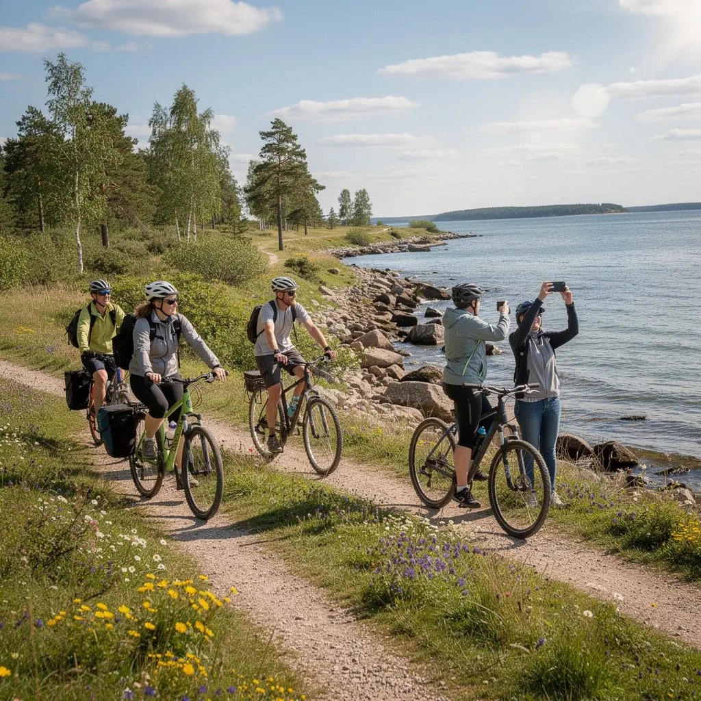 Kaunis vaade Pärnu rannale päikeselisel suvepäeval.